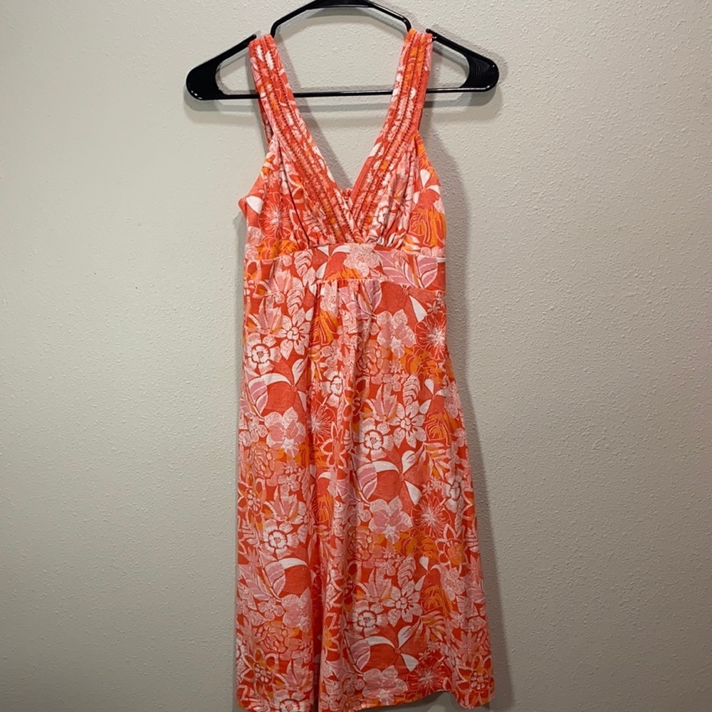 Tommy Bahama Coral & White Floral Mini Dress